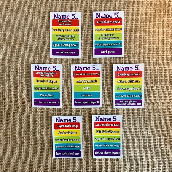 ENDLESS GAMES NAME 5 Board Game Complete Ages 12 + Like New - Picture 8 of 15